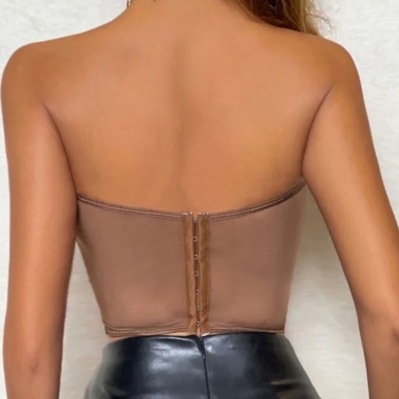 Boho black Lace Floral Embroidered Corset Bustier Crop Top - Picture 6 of 16